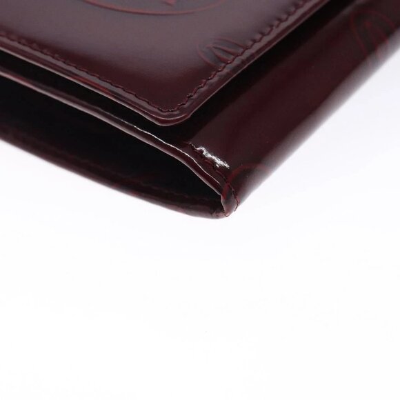 CARTIER Happy Birthday Long Wallet Enamel Bordeaux Auth bs27880 - Picture 3 of 16